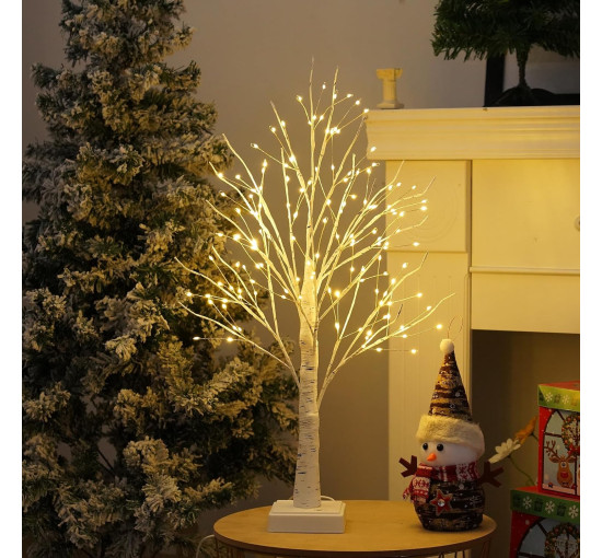 Искусственная берёзовая ёлка PXBNIUYA SD-YBC01 со 144 светодиодами и таймером (my-20146)