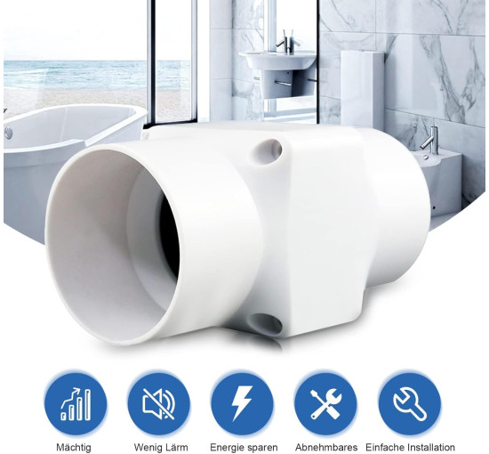 Канальний вентилятор YHYYU JYT-9LI-KY для ванної кімнати, білий (my-20203)