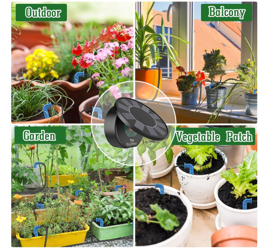 Комплект для крапельного поливу TRJZWA BSV-IC301 на сонячній батареї (my-20101)