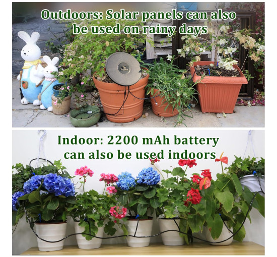 Комплект для крапельного поливу TRJZWA BSV-IC302 на сонячній енергії (my-20134)