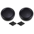 Комплект PROfezzion CapK4 з 2 кришок корпусу X-Mount та задніх кришок об'єктива для Fujifilm, чорний (my-20180)