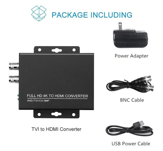 Конвертер Tvi у Hdmi Wsdcam Full HD 4K, чорний (my-20131)