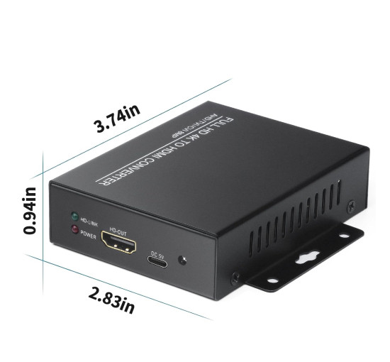 Конвертер Tvi у Hdmi Wsdcam Full HD 4K, чорний (my-20131)