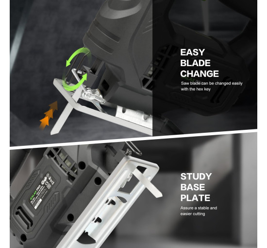 Лобзик GALAX PRO 78126 400 Вт с регулируемой скоростью, черный (my-20109)