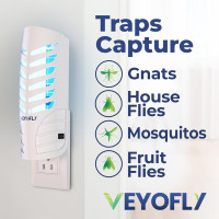 Пастка для комах з підсвічуванням VEYOFLY VF02 для дому, білий (my-20203)