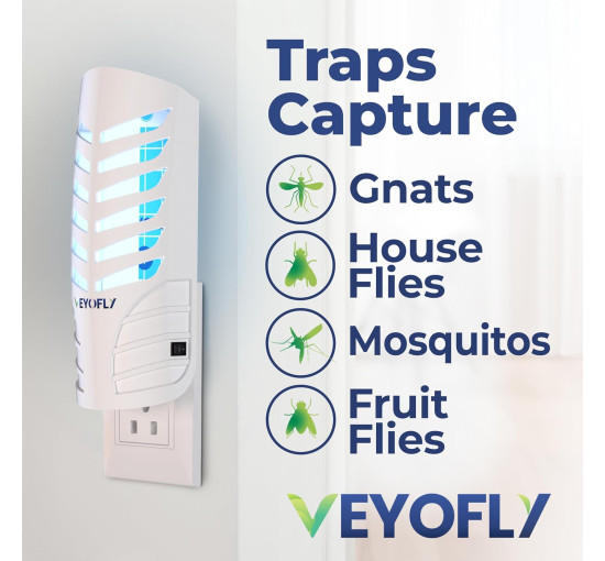 Ловушка для насекомых с подсветкой VEYOFLY VF02 для дома, белый (my-20203)