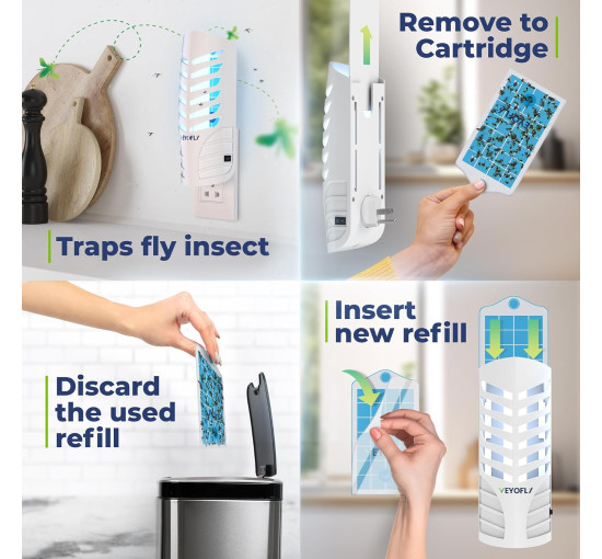 Ловушка для насекомых с подсветкой VEYOFLY VF02 для дома, белый (my-20203)