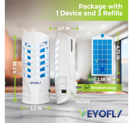 Ловушка для насекомых с подсветкой VEYOFLY VF02 для дома, белый (my-20203)