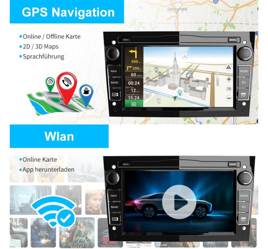 Магнитола AWESAFE XTPV72SC-F Android 13 для Opel Corsa, Astra, Zafira, Meriva с 7-дюймовым экраном, 2 ГБ + 32 ГБ, черный (my-20029)