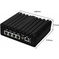 Мини-ПК Tuofudun N150 маршрутизатор с брандмауэром, 4 LAN-портами i226-V 2.5G NVMe (my-20106)