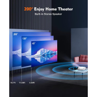 Міні-проектор ELEPHAS BL108 Phone Projector, роздільна здатність 1080P з яскравістю 8500 люкс, білий (my-20034)