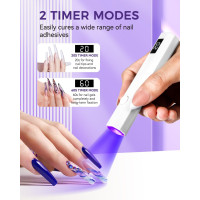 Миниатюрная УФ-лампа Mlogiroa 0058-W для ногтей, 3 Вт, белый (my-20145)