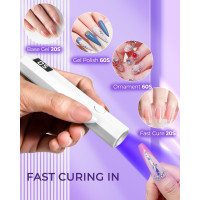 Миниатюрная УФ-лампа Mlogiroa 0058-W для ногтей, 3 Вт, белый (my-20145)