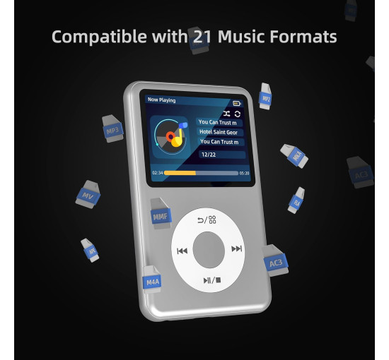 MP3-плеєр Innioasis Y1 з Bluetooth 128G, сріблястий (my-20176)