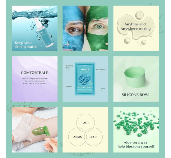 Набір для депіляції AVAII з восковими кульками 400 г (my-20084)