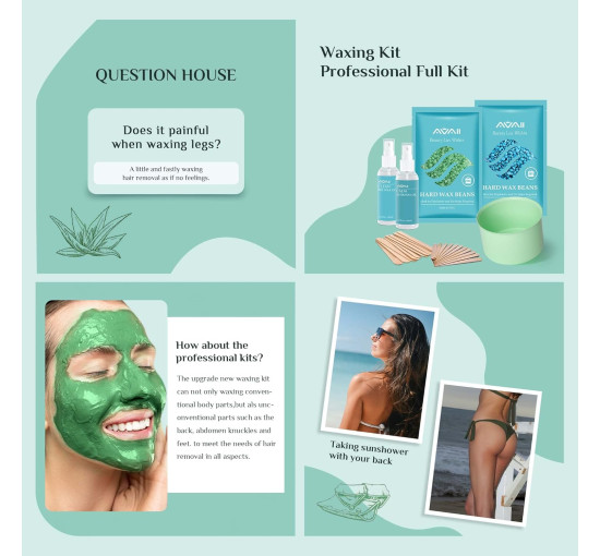 Набір для депіляції AVAII з восковими кульками 400 г (my-20084)