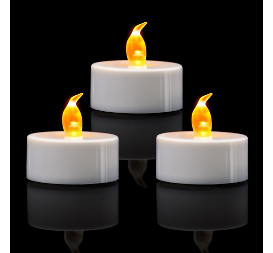 Набір із 24 теплих жовтих світлодіодних чайних свічок KOABY HY-TL-H001, цоколь B10 (my-20053)