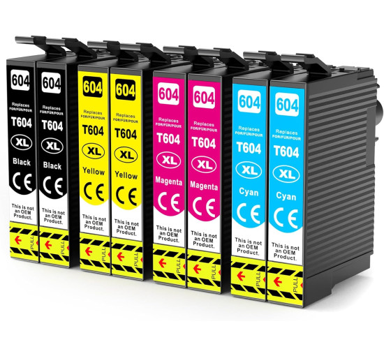 Набор картриджей Q-image 604-8P, совместимый с картриджами Epson 604 XL (my-20055)