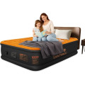 Надувная кровать Luxchoice SPT15, со встроенным насосом, оранжевый с синим (my-20038)