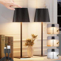 Настольная лампа Skelo B2L001с регулировкой яркости, IP54, 4000 мА·ч, 2шт. черный (my-20077)