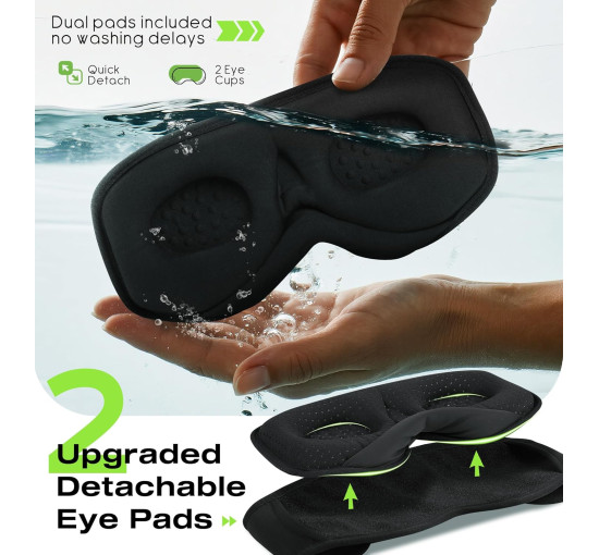 Навушники MUSICOZY GH01 для сну з маскою для сну Bluetooth 5.4, чорний (my-20159)