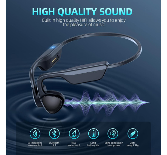 Навушники з кістковою провідністю CHENSIVE X19Pro, Bluetooth 5.3, чорний (my-20157)