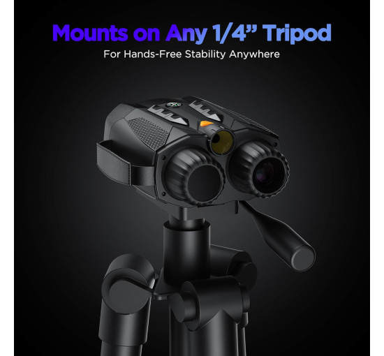 Очки ночного видения ROQIOO N326 4K, экран IPS, тактический бинокль с камерой, черный (my-20003)