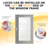 Обмежувач відкриття вікон BeeGo, дитячий замок для ПВХ-вікон, білий (my-20171) Обмежувач відкриття вікон BeeGo, дитячий замок для ПВХ-вікон, білий (my-20171)