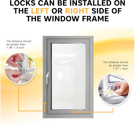 Обмежувач відкриття вікон BeeGo, дитячий замок для ПВХ-вікон, білий (my-20171)