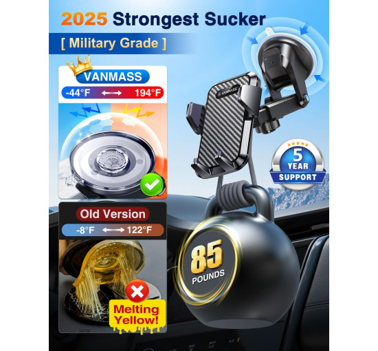 Подставка для мобильного телефона VANMASS CTVK13 на приборную панель, черный (my-20075)