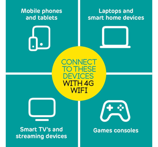 Портативный 4G Wi-Fi роутер EE PAYG 4G WiFi 2 60 ГБ, белый (my-20136)