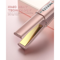 Портативный беспроводной титановый выпрямитель для волос URJD YL-011, работает до 50 минут, USB-C, розовое золото (my-20032)