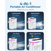 Портативний охолоджувач повітря AJVV TT-13 об'ємом 1250 мл, USB 4 в 1, білий (my-20026) Портативний охолоджувач повітря AJVV TT-13 об'ємом 1250 мл, USB 4 в 1, білий (my-20026)