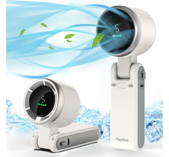 Портативный ручной турбовентилятор PlayHot N607, белый (my-20092)