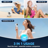 Портативный ручной турбовентилятор PlayHot N607, белый (my-20092)