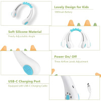 Портативний шийний вентилятор TOAOB, білий (my-20090)