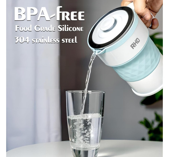 Портативный складной электрический чайник RHD объёмом 0,7 л, 600 Вт, синий (my-20037)