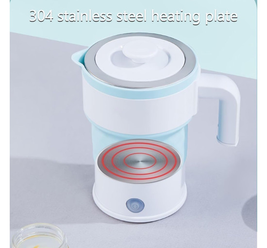 Портативный складной электрический чайник RHD объёмом 0,7 л, 600 Вт, синий (my-20037)