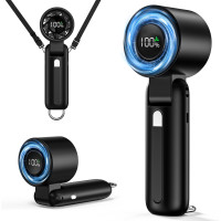 Портативный вентилятор Mitreal со светодиодным дисплеем, черный (my-20118)