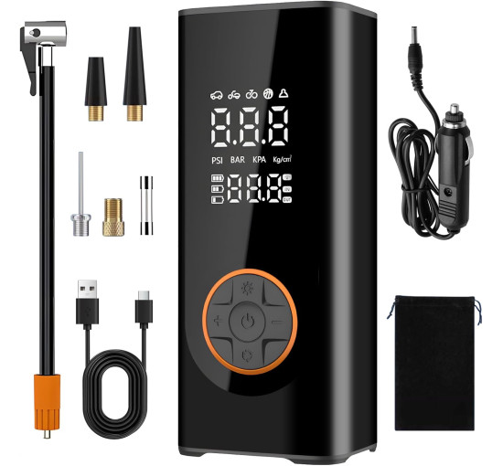 Портативний повітряний компресор Higoom CLB-6010, чорний (my-20024)