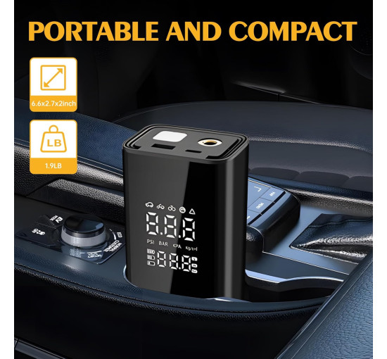 Портативний повітряний компресор Higoom CLB-6010, чорний (my-20024)