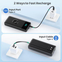 Портативний зарядний пристрій Power Bank QTshine HX100N9 10800 мАг, чорний (my-20207)