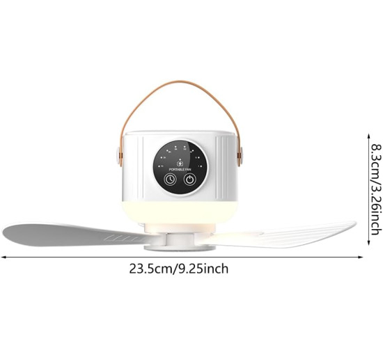 Потолочный вентилятор XAGMODSHN с дистанционным управлением и зарядкой через USB, белый (my-20191)