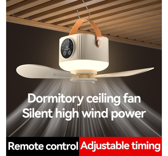 Потолочный вентилятор XAGMODSHN с дистанционным управлением и зарядкой через USB, белый (my-20191)