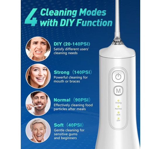 Професійний електричний іригатор Glracd L6, білий (my-20088)