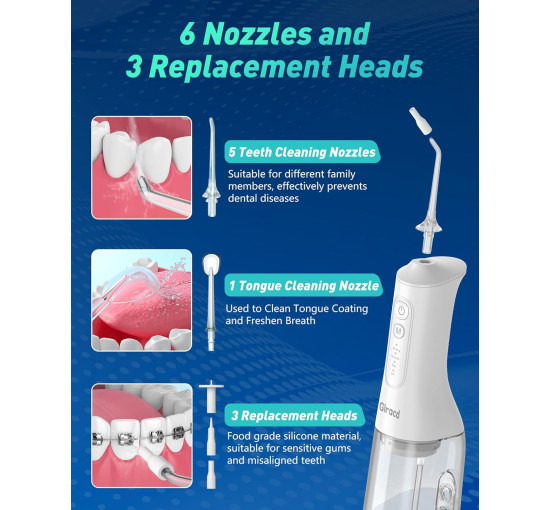 Професійний електричний іригатор Glracd L6, білий (my-20088)