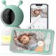 Радіоняня BOIFUN Baby6T 2K WiFi з камерою та аудіо, інтелектуальним датчиком руху та звуку, зелений (my-20056)