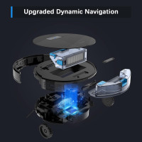 Робот-пилосос Tikom G8000 Pro, потужність всмоктування 4500 Па, чорний (my-20079)