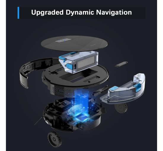 Робот-пилосос Tikom G8000 Pro, потужність всмоктування 4500 Па, чорний (my-20079)