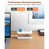 Сетевой удлинитель Meta-Ant 6188-1.5M с USB 3,4 А, 17 Вт, белый (my-20097)